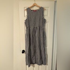 Pyne and Smith Navy Gingham Midi Dress